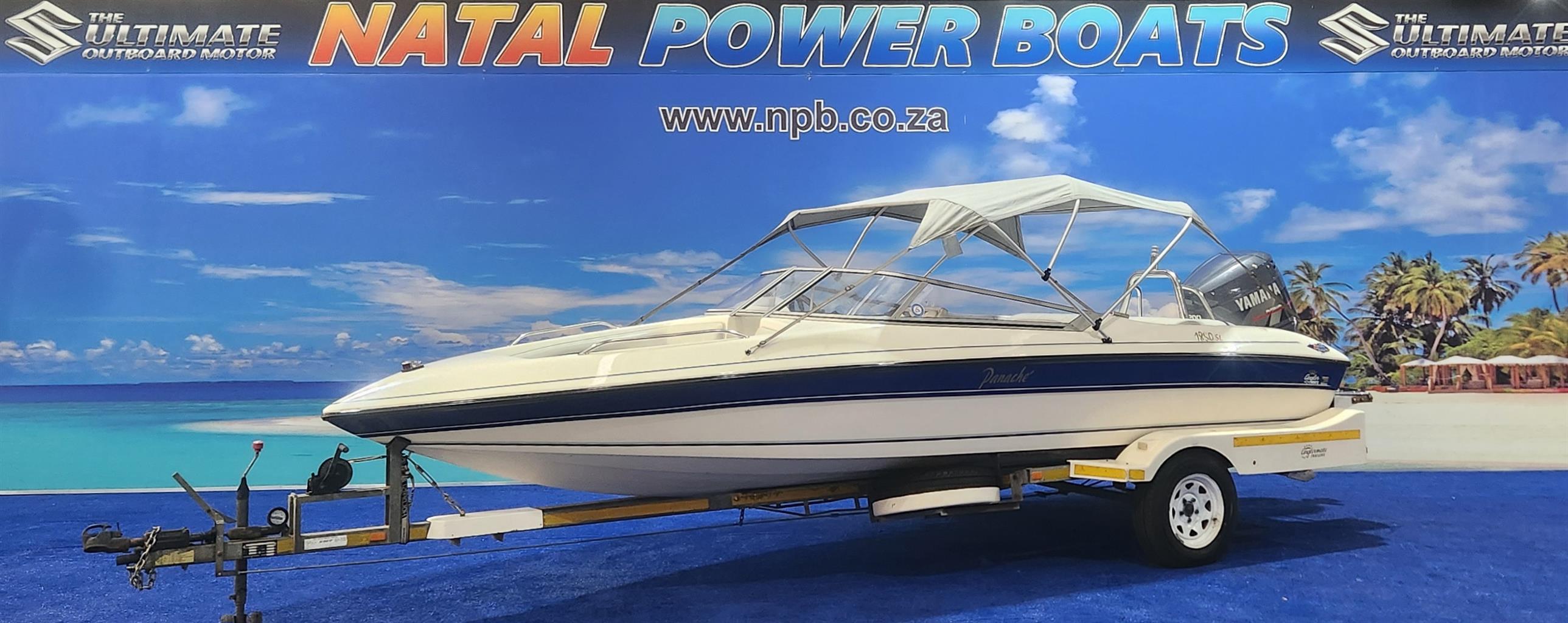 PANACHE 1850 SR ON TRAILER 200 HP YAMAHA V6 2 STROKE