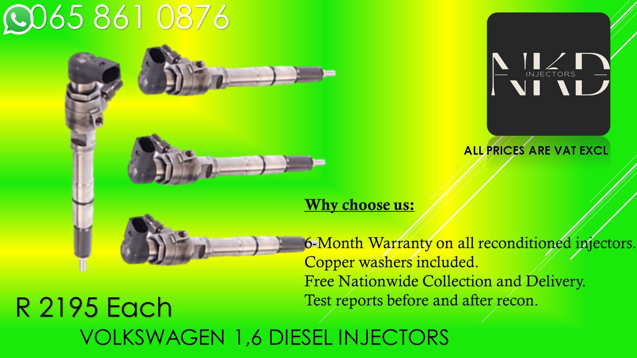 Volkswagen 1.6 polo diesel injectors for sale or recon with warranty - Private Seller Volkswagen 1.6 polo diesel injectors for sale or recon with warranty - Private Seller