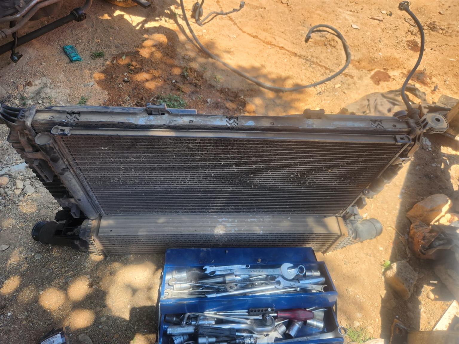 Audi a4 B8 complete radiator set available #Spares #Stripping #JohannesburgSo