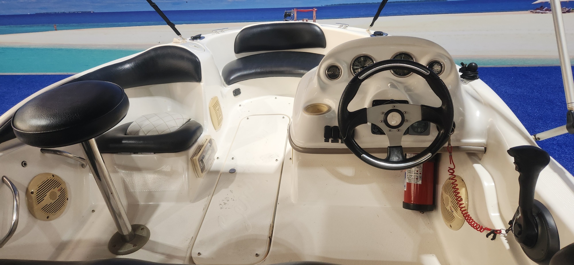 SENSATION 1450 SPORT ON TRAILER 90 HP MERCURY TRIM