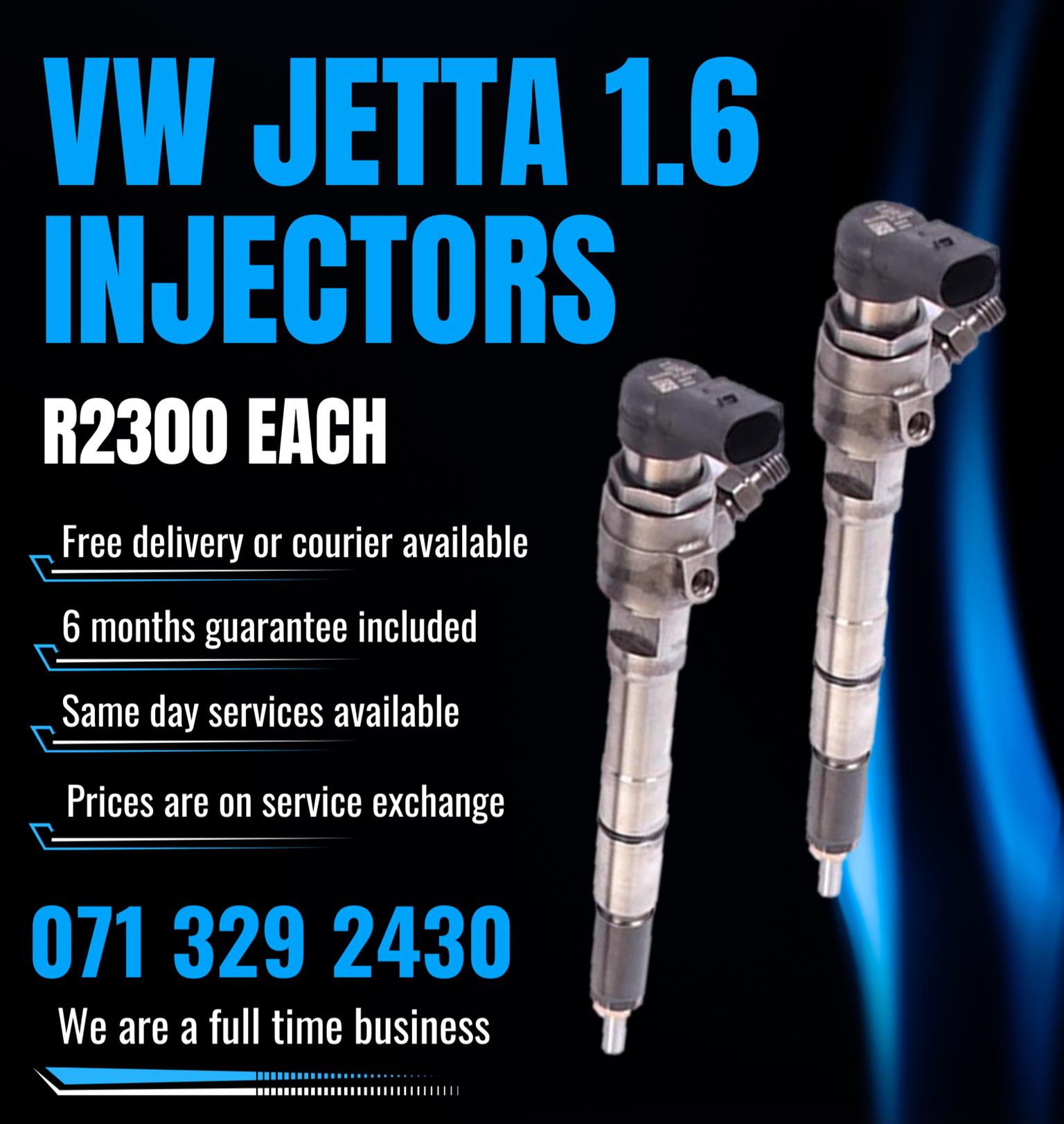 VW JETTA 1.6 DIESEL INJECTORS FOR SALE WITH WARRANTY - Private Seller VW JETTA 1.6 DIESEL INJECTORS FOR SALE WITH WARRANTY - Private Seller