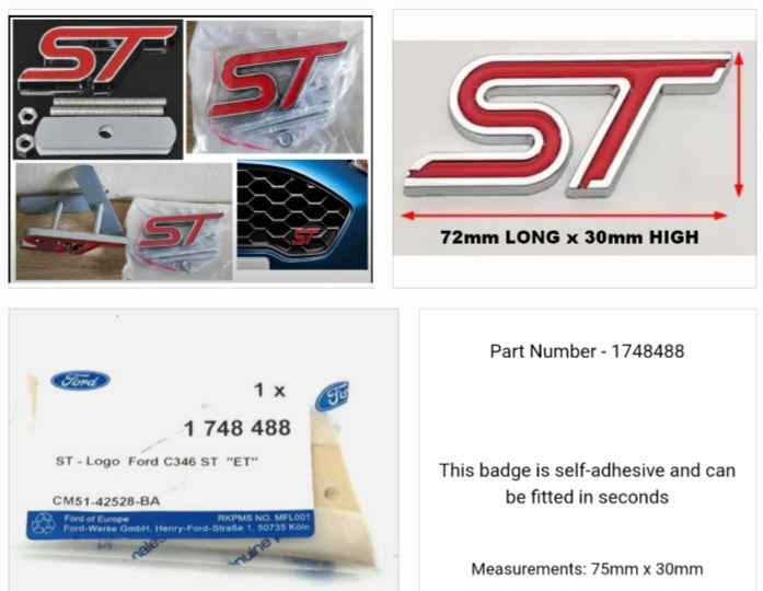 Ford ST wheel centre cap overlay stickers - Private Seller Ford ST wheel centre cap overlay stickers - Private Seller