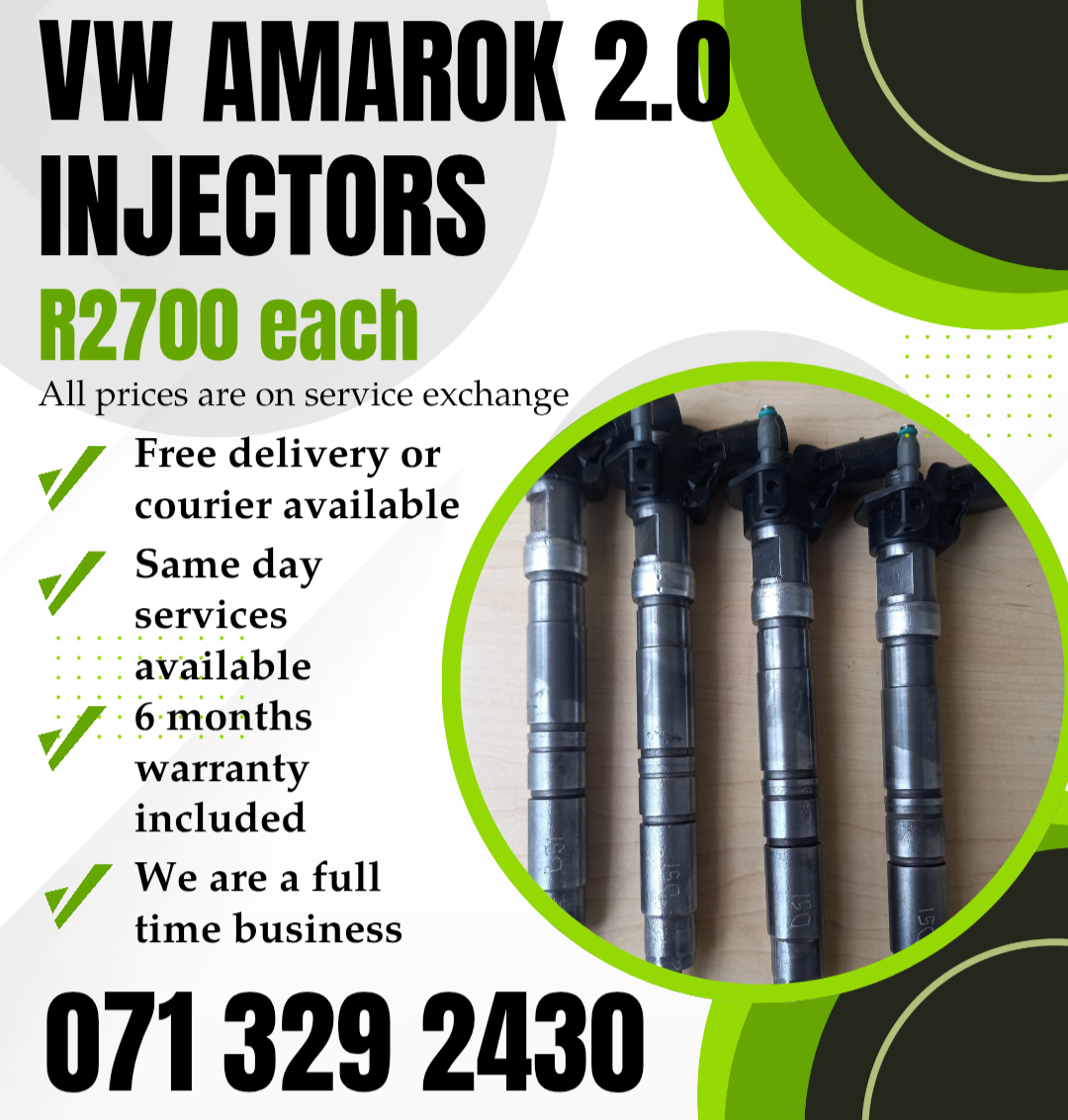 VW AMAROK 2.0 INJECTORS FOR SALE WITH WARRANTY ON