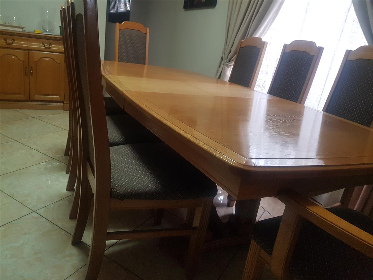 real oak table and chairs