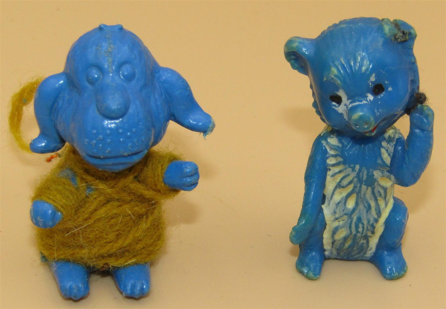 Baby Bear & Happy Dog Plastic Figurine