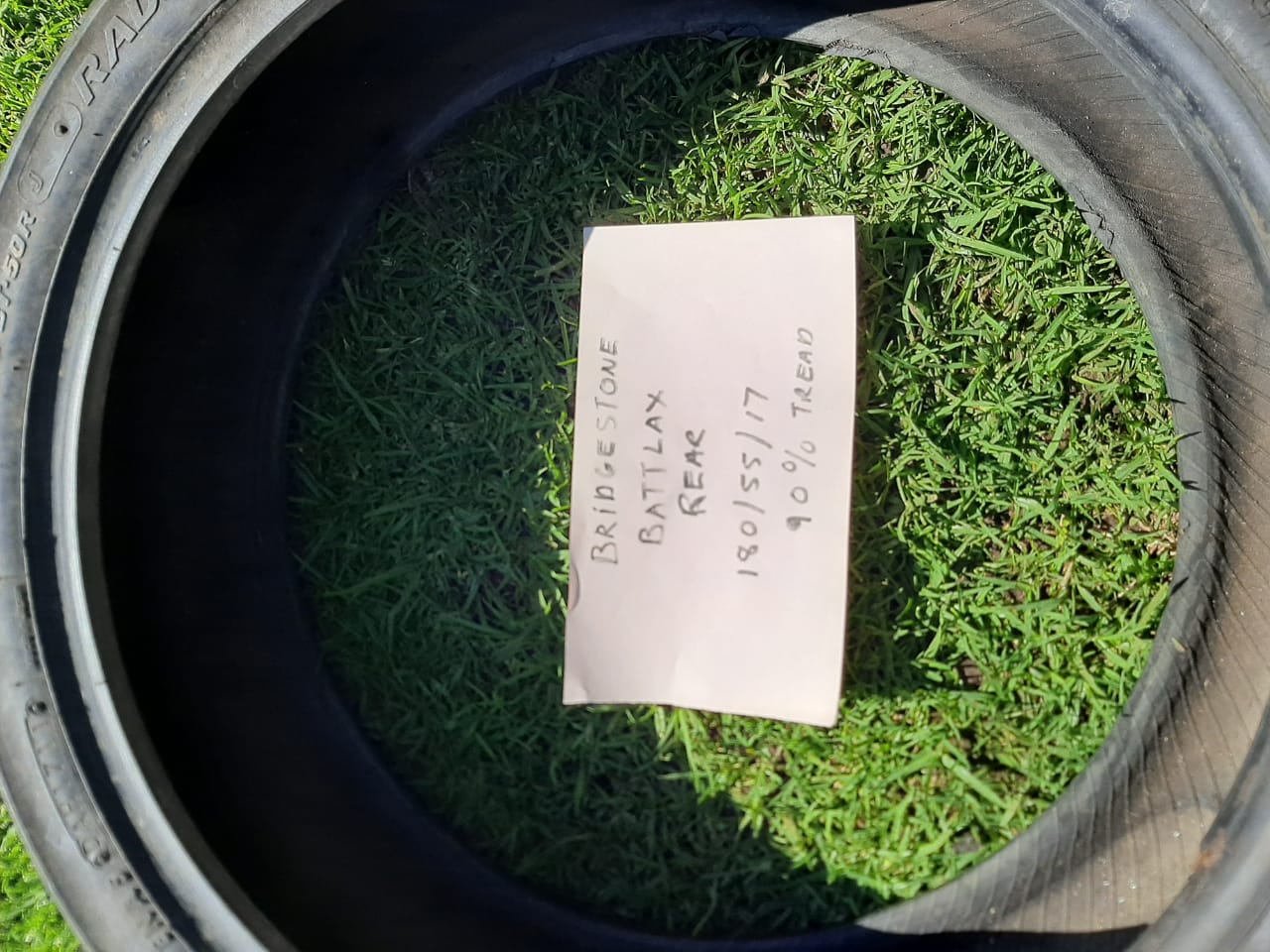 2nd Hand Rear - Bridgestone Battlax 17Inch Bike Tyre