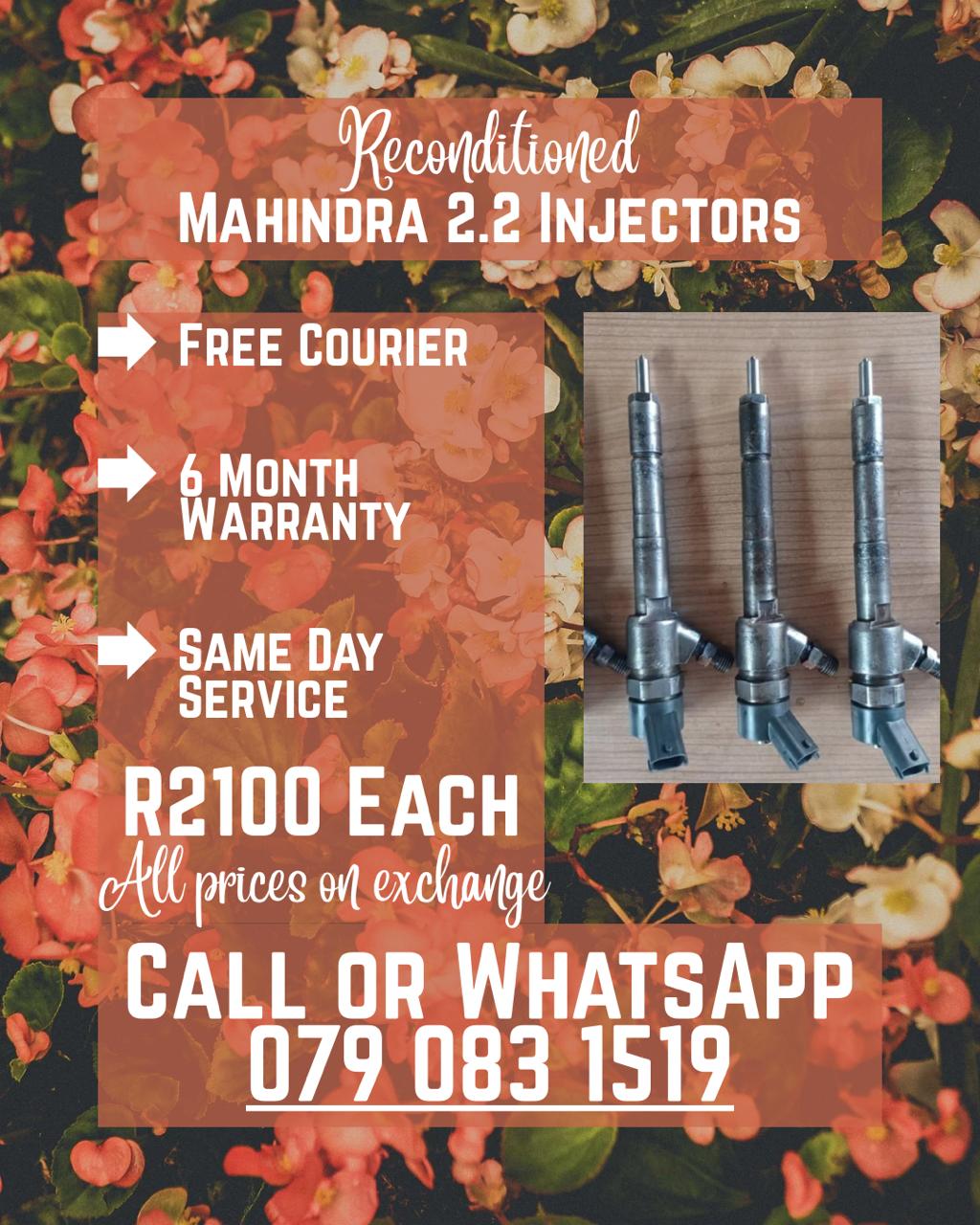 MAHINDRA 2.2 INJECTORS FOR SALE WITH WARRANTY INCLUDED - Private Seller MAHINDRA 2.2 INJECTORS FOR SALE WITH WARRANTY INCLUDED - Private Seller