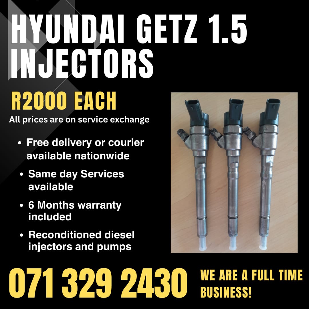 HYUNDAI GETZ 1.5 INJECTORS FOR SALE WITH WARRANTY - Private Seller HYUNDAI GETZ 1.5 INJECTORS FOR SALE WITH WARRANTY - Private Seller