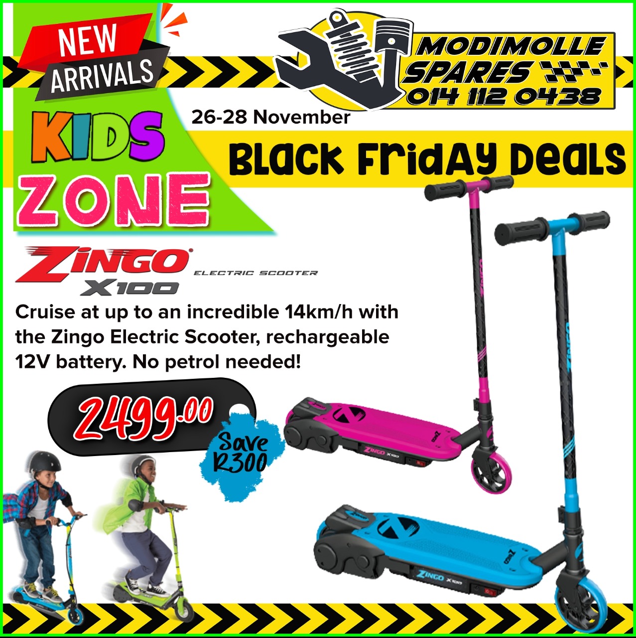 𝗡𝗘𝗪 𝗔𝗥𝗥𝗜𝗩𝗔𝗟! Zingo Electric Scooter at Modimolle Spares! 