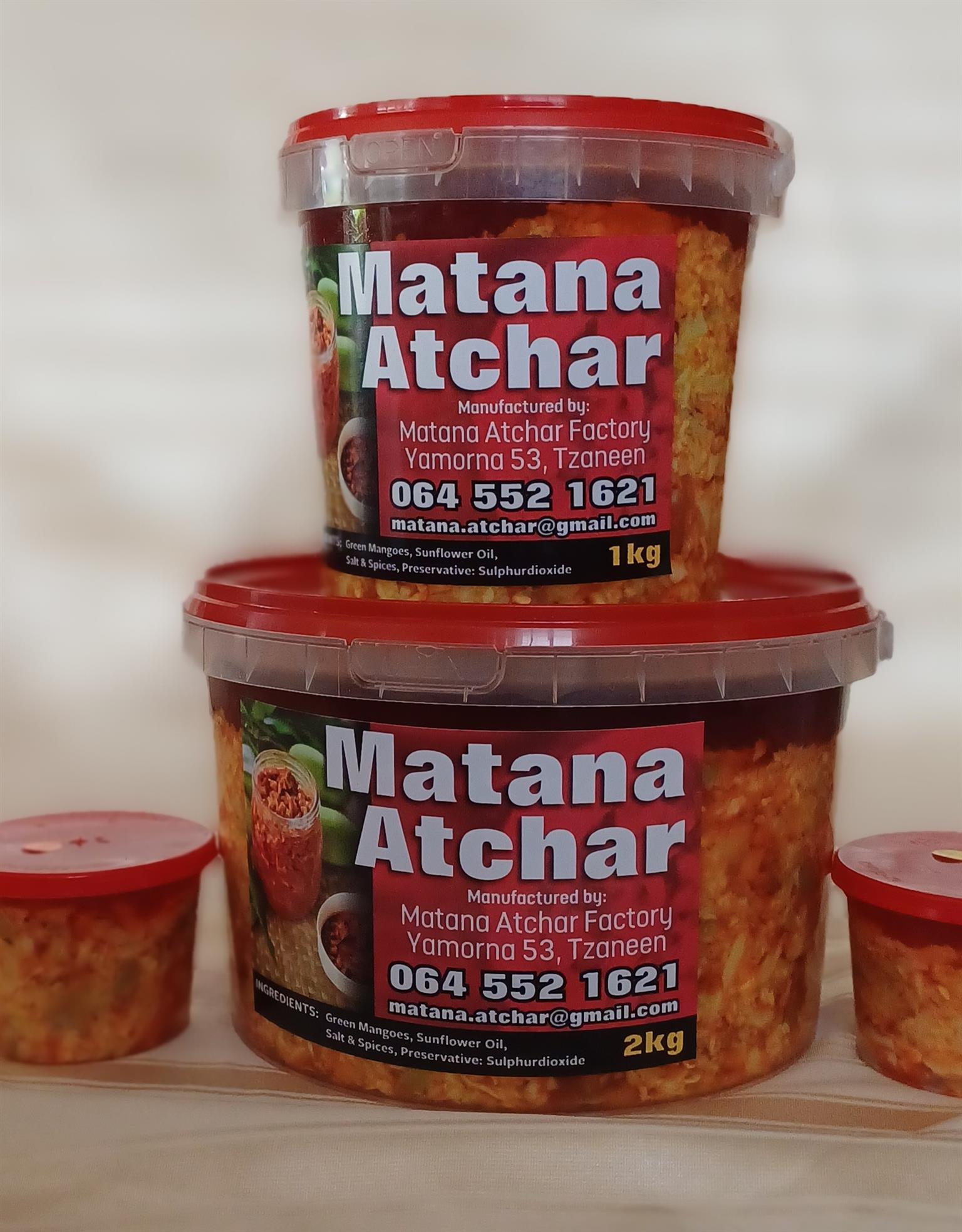 Matana Atchar. Best quality atchar manufacture in Tzaneen open to the ...