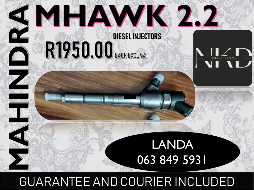 MAHINDRA MHAWK 2.2 DIESEL INJECTORS FOR SALE IN EASTERN PRETORIA GAUTENG - Private Seller MAHINDRA MHAWK 2.2 DIESEL INJECTORS FOR SALE IN EASTERN PRETORIA GAUTENG - Private Seller