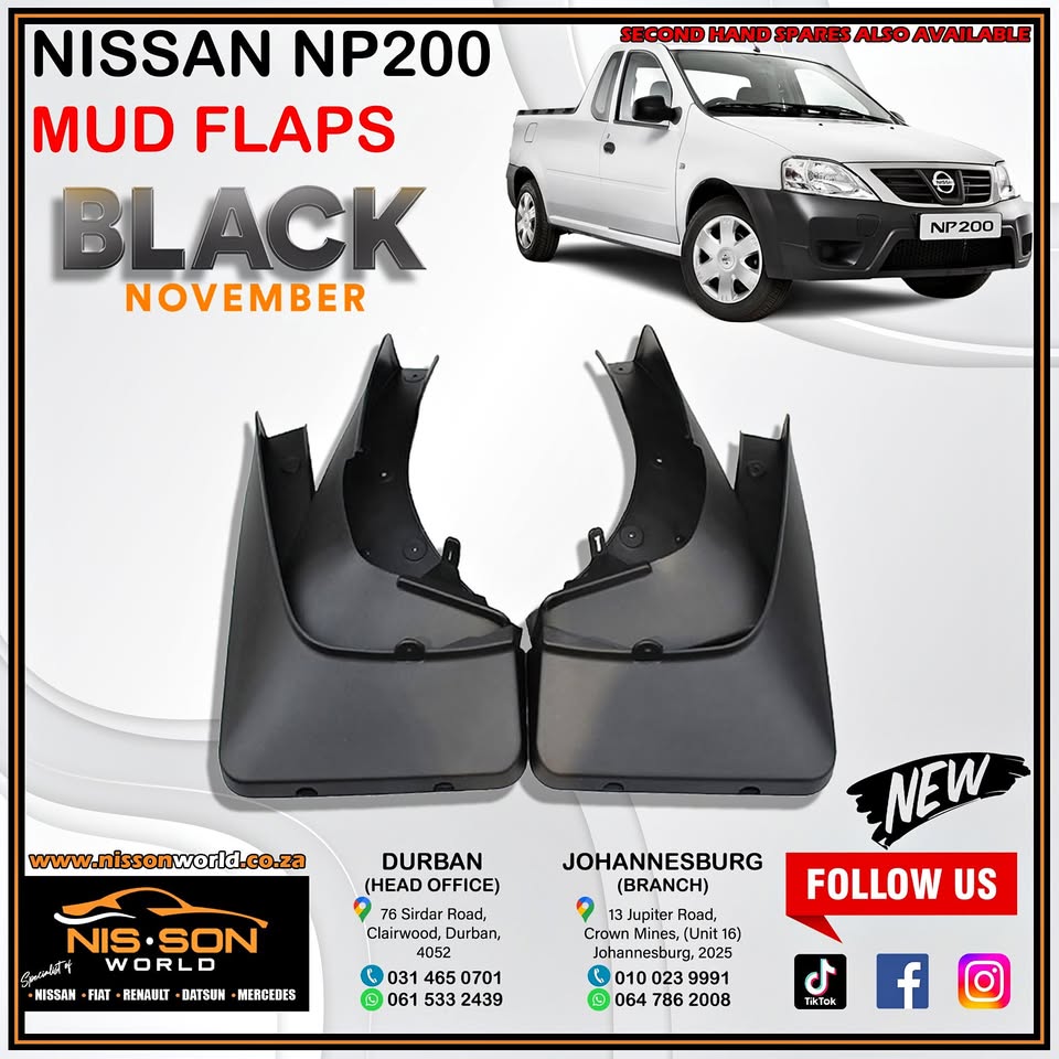 NISSAN NP200 MUD FLAPS - Private Seller NISSAN NP200 MUD FLAPS - Private Seller