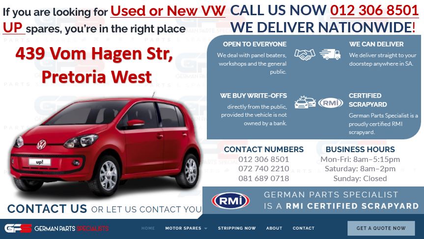 VW UP New And Used Spare Parts For Sale - Private Seller VW UP New And Used Spare Parts For Sale - Private Seller