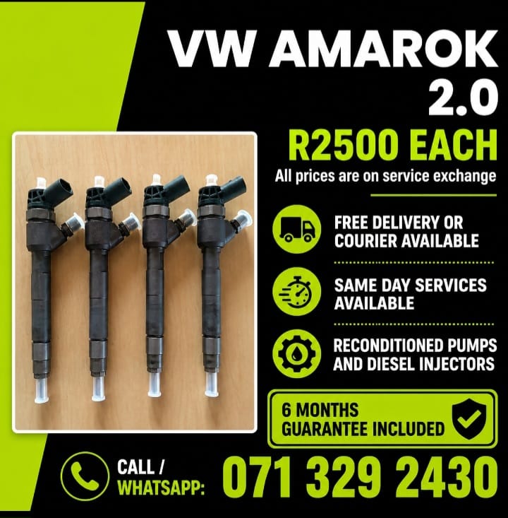 VW AMAROK 2.0 INJECTORS FOR SALE WITH WARRANTY - Private Seller VW AMAROK 2.0 INJECTORS FOR SALE WITH WARRANTY - Private Seller
