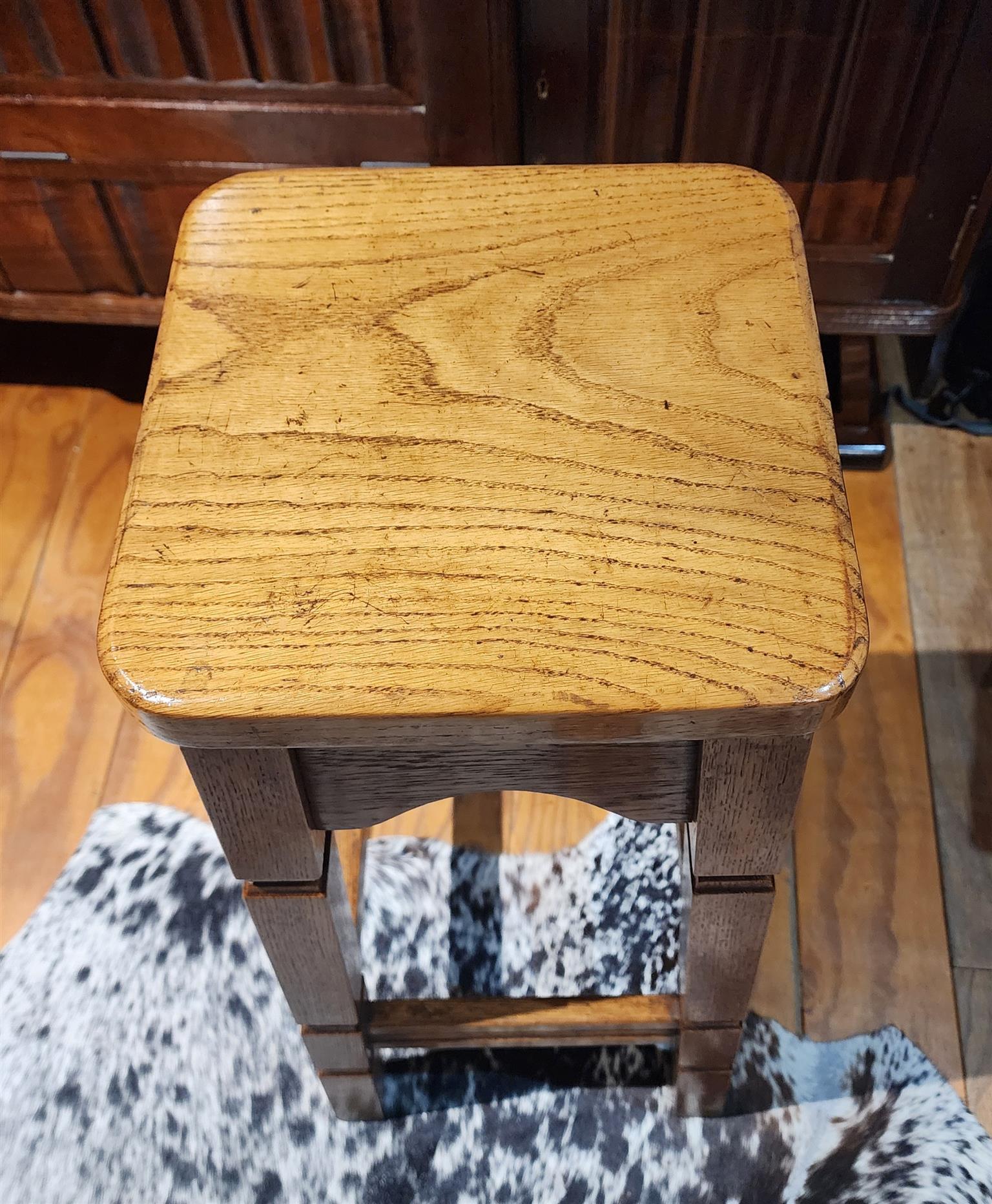 Antique Bar stools. Solid Oak