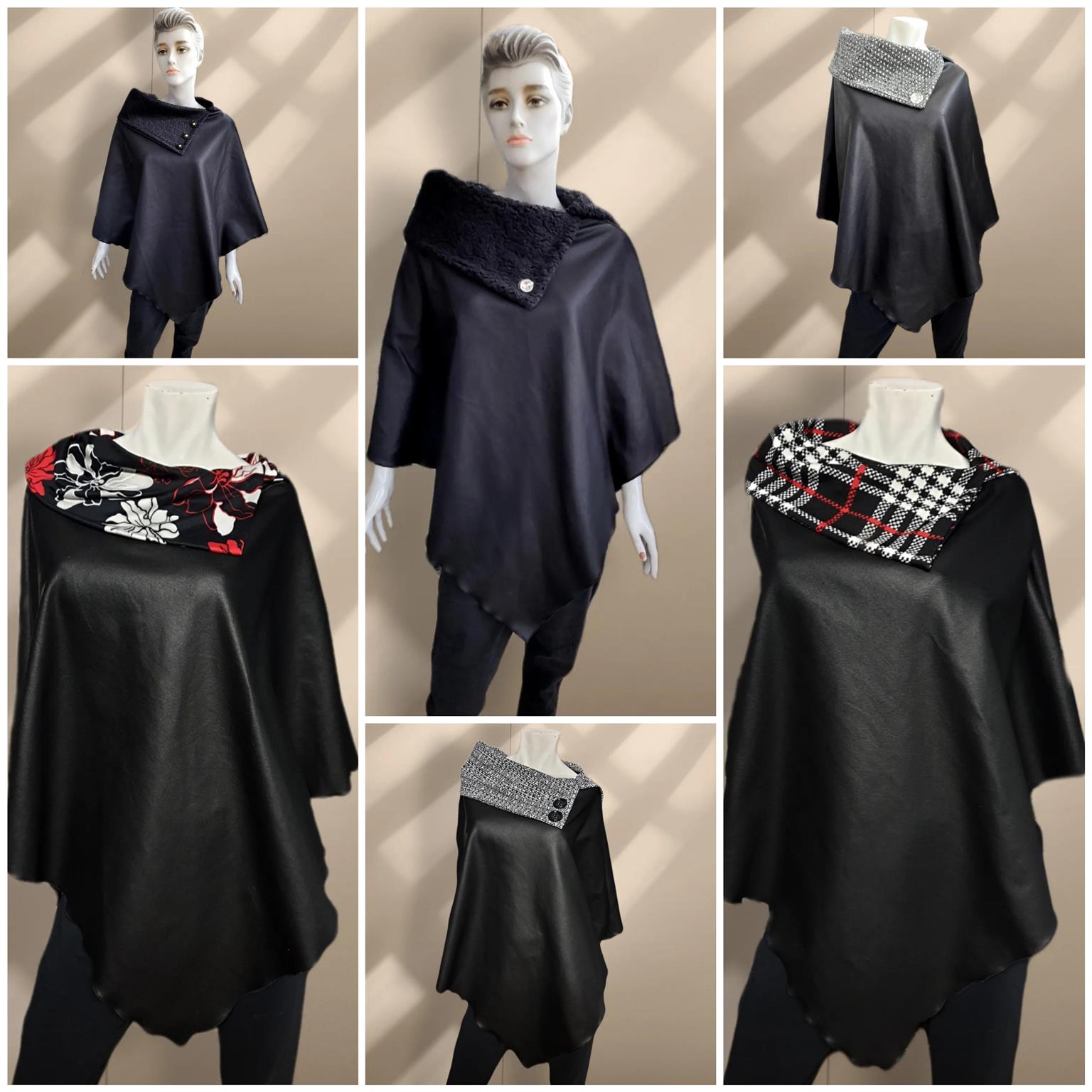 Women & men's clothing, ponchos and scarf necklaces, all ages