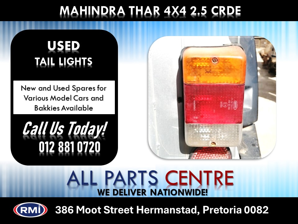 Mahindra Thar Used Tail Lights for Sale Mahindra Thar Used Tail Lights for Sale