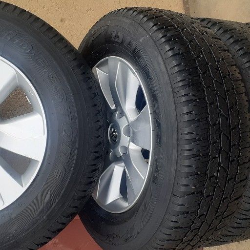 fairly used Toyota rims and tyres