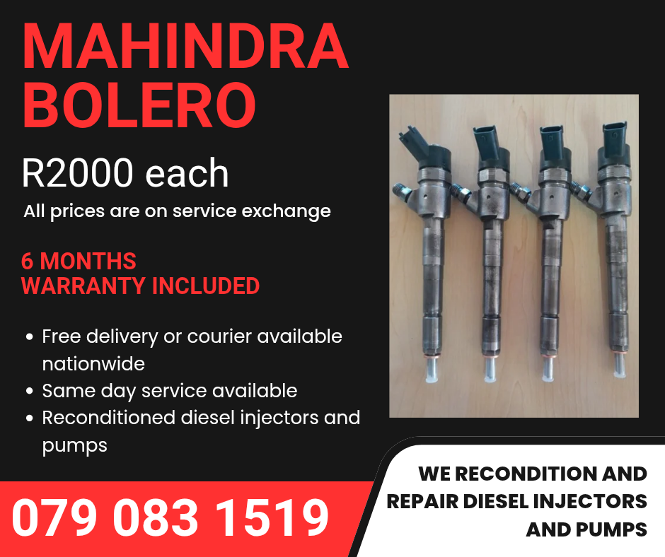 MAHINDRA BOLERO INJECTORS FOR SALE WITH WARRANTY - Private Seller MAHINDRA BOLERO INJECTORS FOR SALE WITH WARRANTY - Private Seller