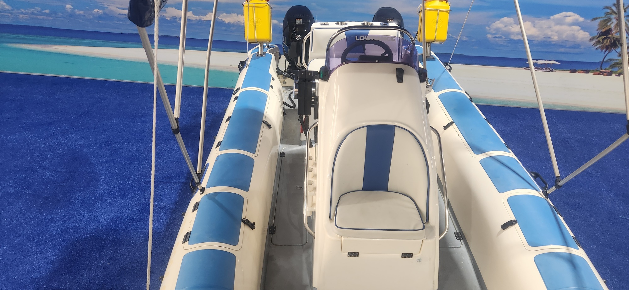 UNIQUE 575 RTB ON TRAILER 2 X 50 HP SUZUKI 4 STROKES