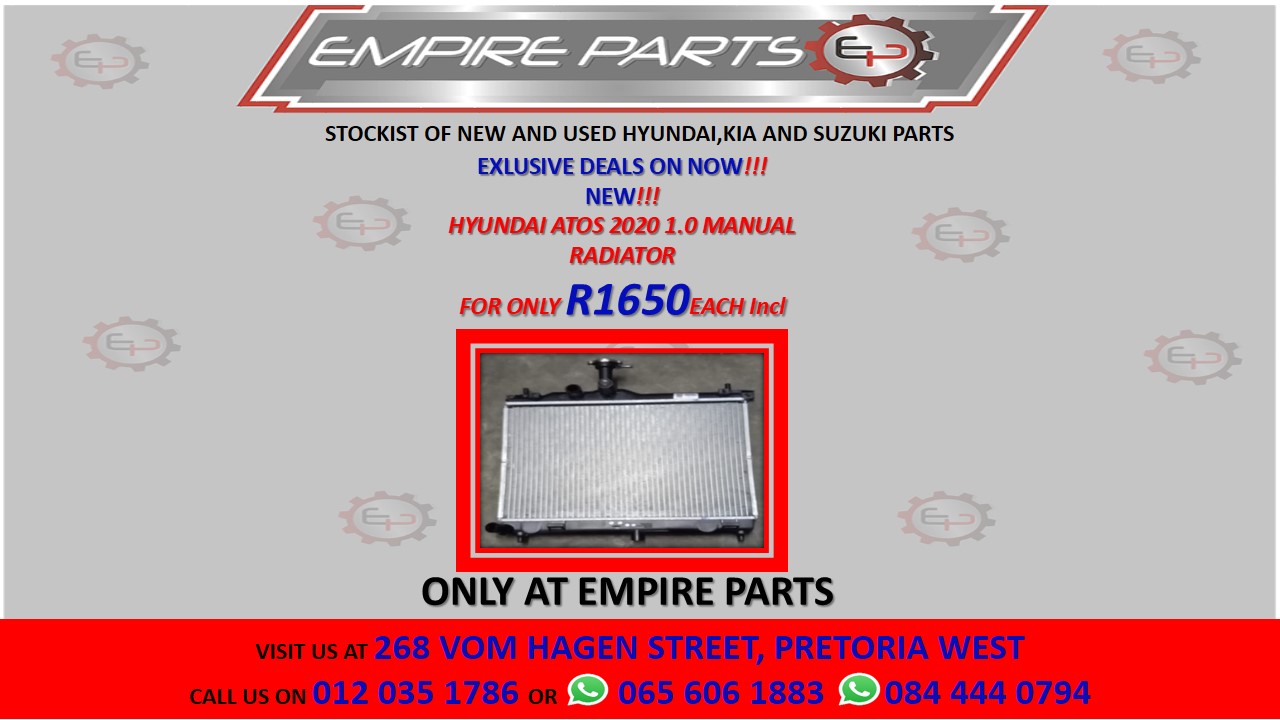 HYUNDAI ATOS 2020 1.0 MANUAL RADIATOR - Private Seller HYUNDAI ATOS 2020 1.0 MANUAL RADIATOR - Private Seller