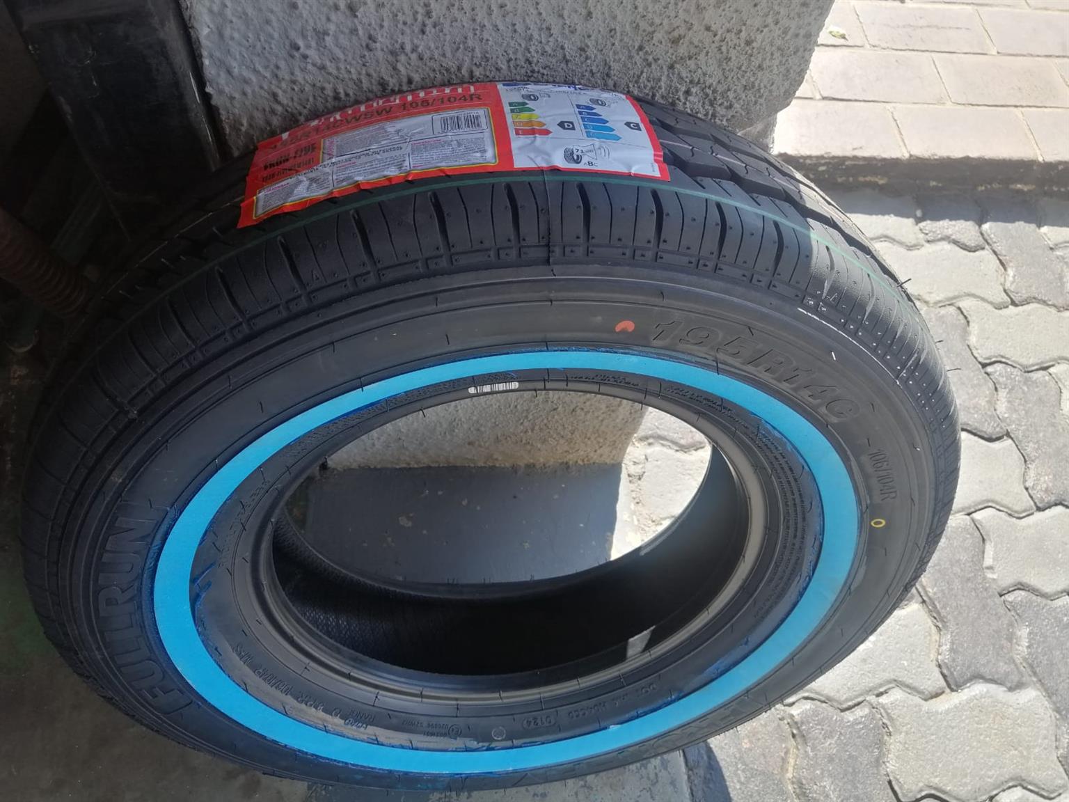 NEW!!  195R14c Whitewall tyres