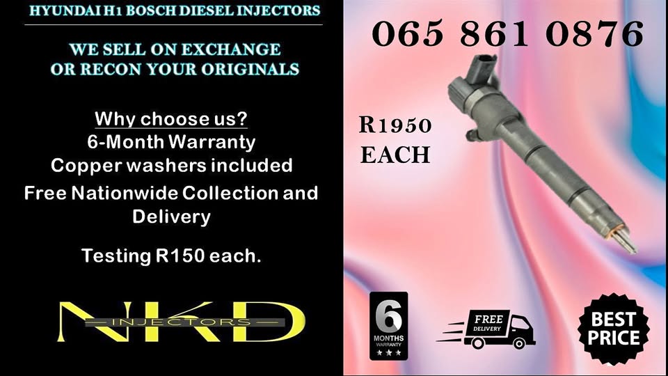 HYUNDAI H1 BOSCH DIESEL INJECTORS FOR SALE OR RECON