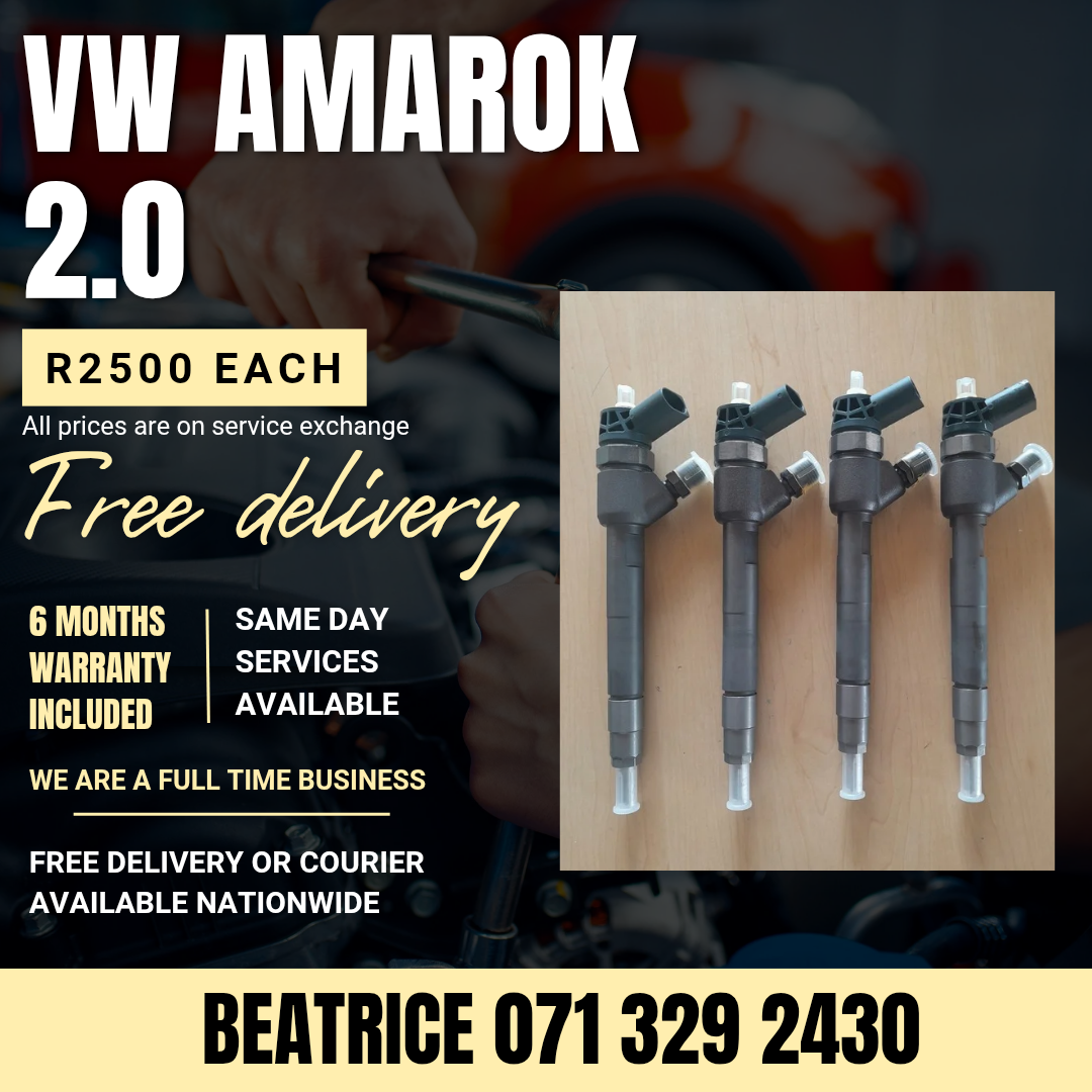 VW AMAROK 2.0 DIESEL INJECTORS FOR SALE WITH WARRANTY - Private Seller VW AMAROK 2.0 DIESEL INJECTORS FOR SALE WITH WARRANTY - Private Seller