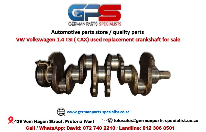 VW Volkswagen 1.4 TSI (CAX) used replacement crankshaft for sale - Private Seller VW Volkswagen 1.4 TSI (CAX) used replacement crankshaft for sale - Private Seller