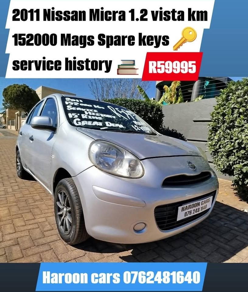 Call Haroon on 2011 Nissan Micra 1.2 vista plus service history Spare keys