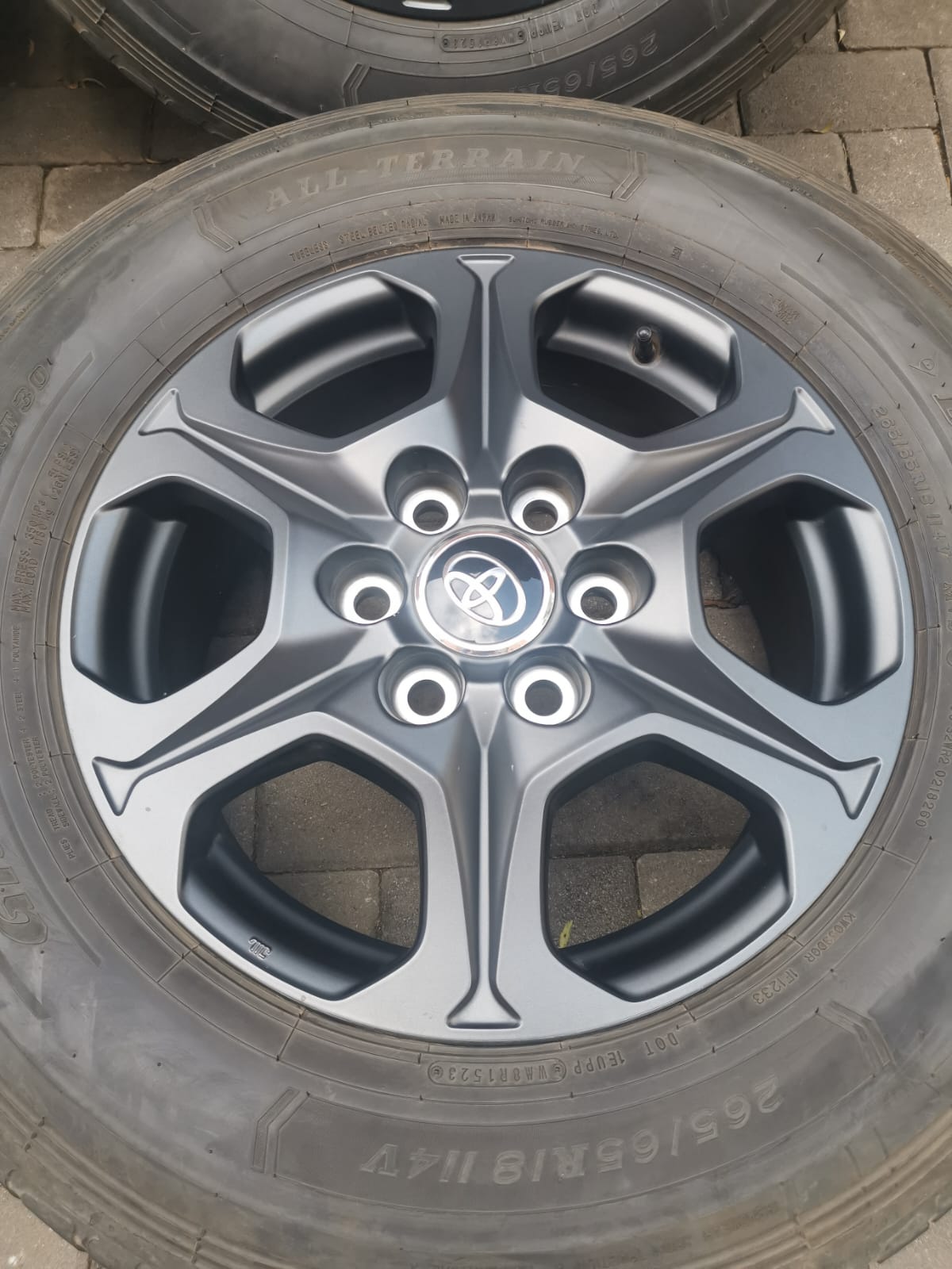 18inch Toyota Land Cruiser GR Sport original mags with used 265/65/18 Dunlop tyr - Private Seller 18inch Toyota Land Cruiser GR Sport original mags with used 265/65/18 Dunlop tyr - Private Seller