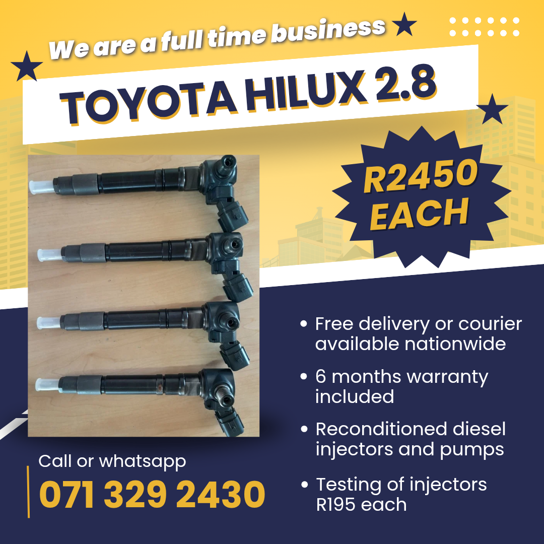 TOYOTA HILUX 2.8 INJECTORS FOR SALE WITH WARRANTY - Private Seller TOYOTA HILUX 2.8 INJECTORS FOR SALE WITH WARRANTY - Private Seller