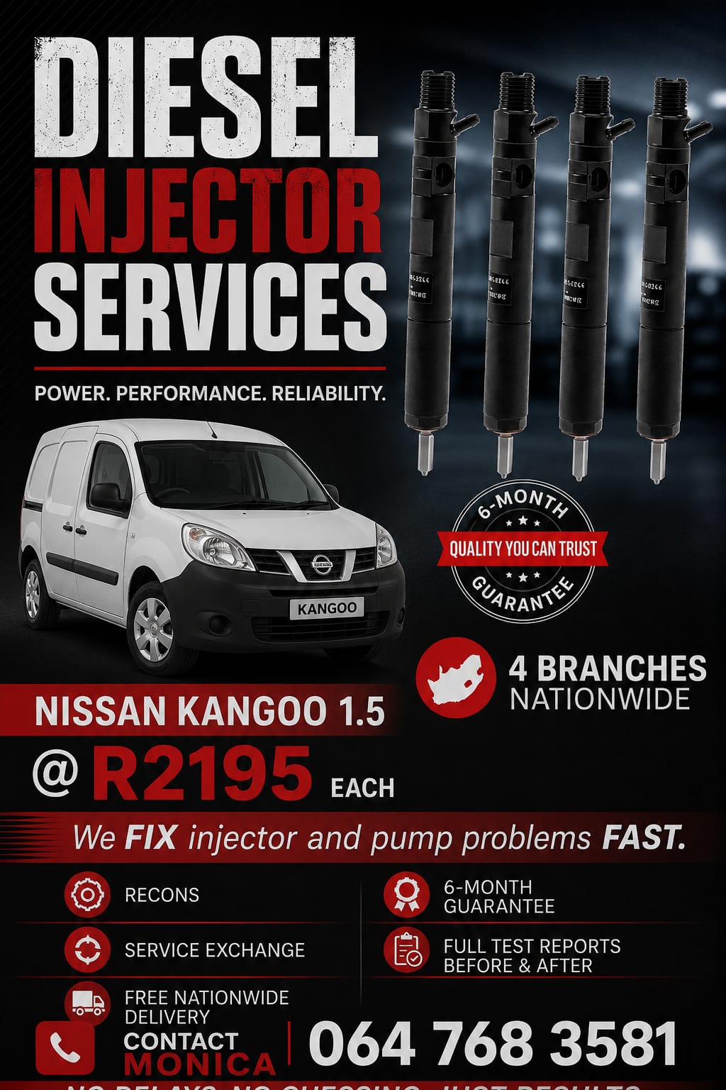 NISSAN KANGOO 1.5 FREE COURIER DELIVERY ON ALL RECON INJECTORS - Private Seller NISSAN KANGOO 1.5 FREE COURIER DELIVERY ON ALL RECON INJECTORS - Private Seller