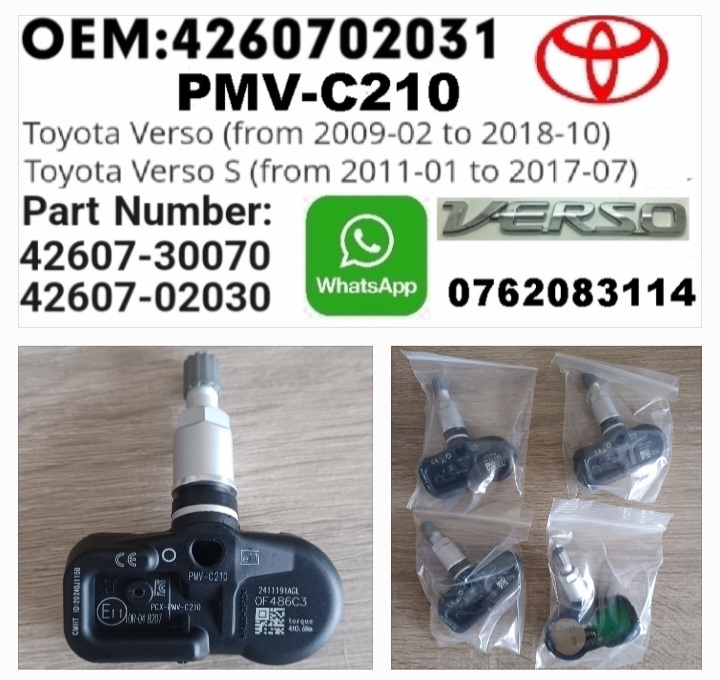 Toyota Verso TPMS tyre pressure monitor sensors
