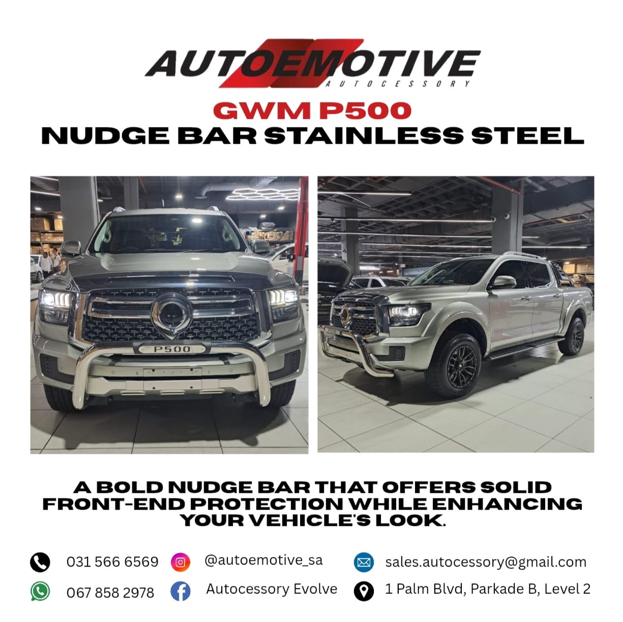 GWM P500 Nudge Bar Stainless Steel - Private Seller