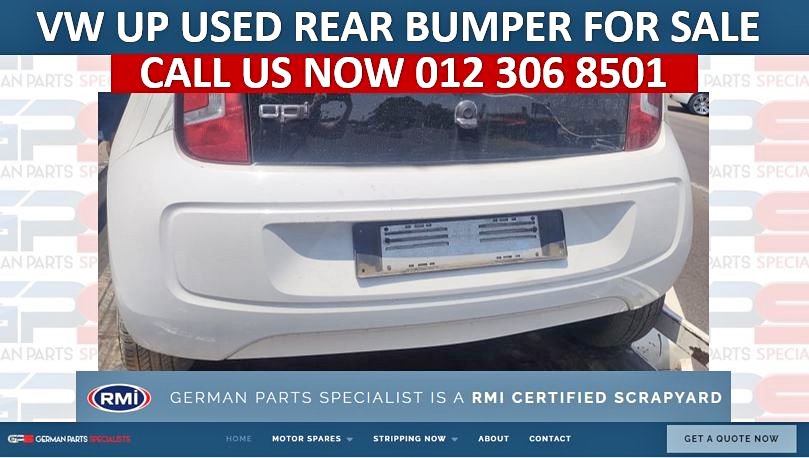 VW UP USED REAR BUMPER FOR SALE - Private Seller VW UP USED REAR BUMPER FOR SALE - Private Seller