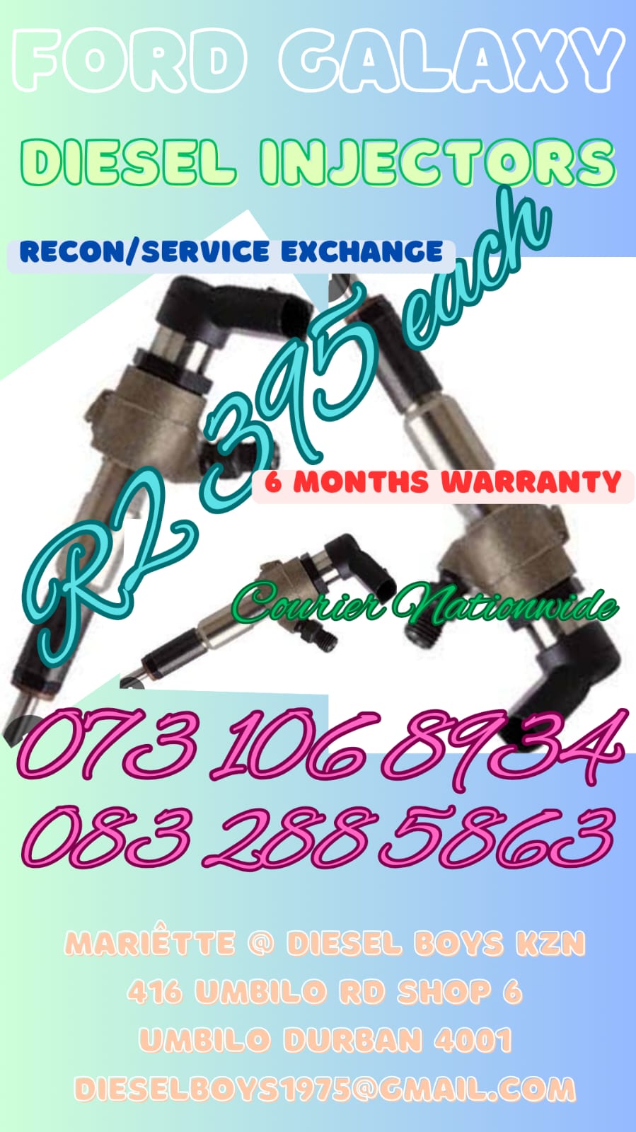 FORD GALAXY DIESEL INJECTORS - Private Seller