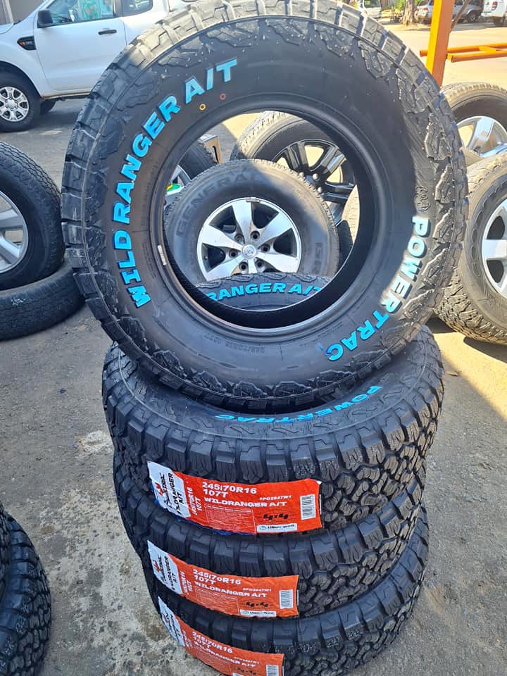 4×245/70/16 powertrac Brand new tyres white wall