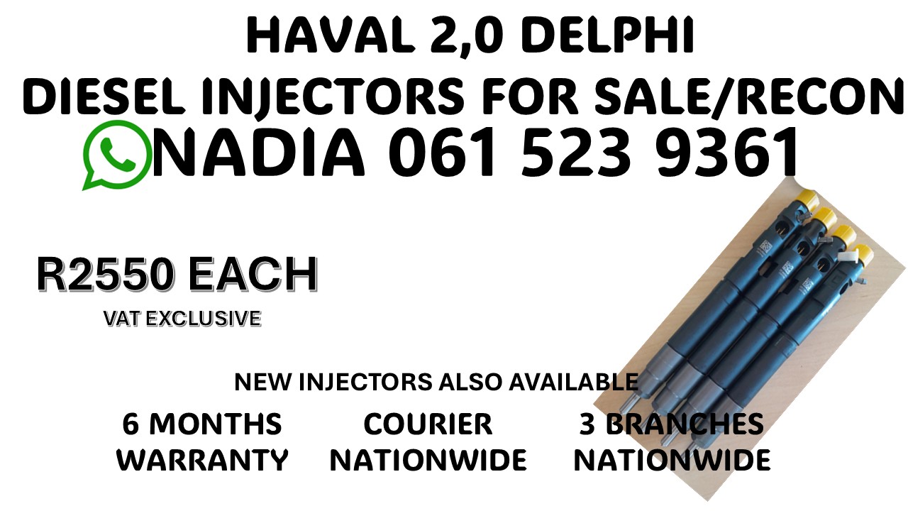 HAVAL 2.0 COMMON RAIL DIESEL INJECTORS FOR SALE OR RECON. - Private Seller HAVAL 2.0 COMMON RAIL DIESEL INJECTORS FOR SALE OR RECON. - Private Seller
