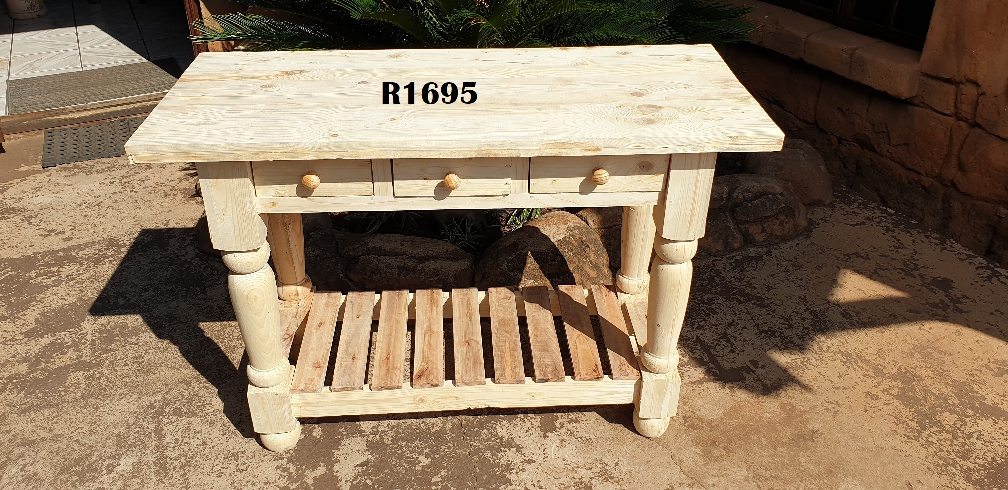 Solid Pine Server Table Or Kitchen Isle Drawers Opens On Both Sides 1200x500x855 Junk Mail