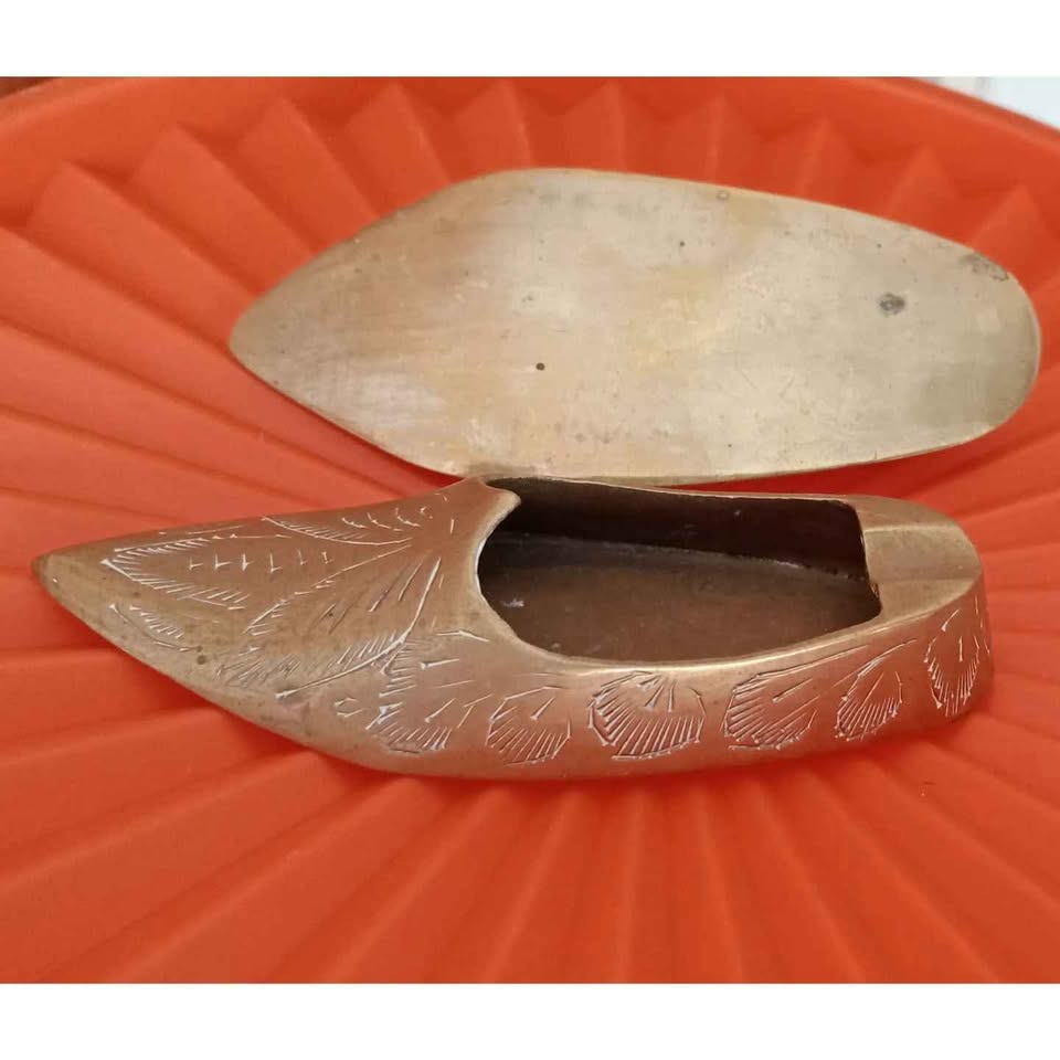 Two Brass Ashtray Shoes