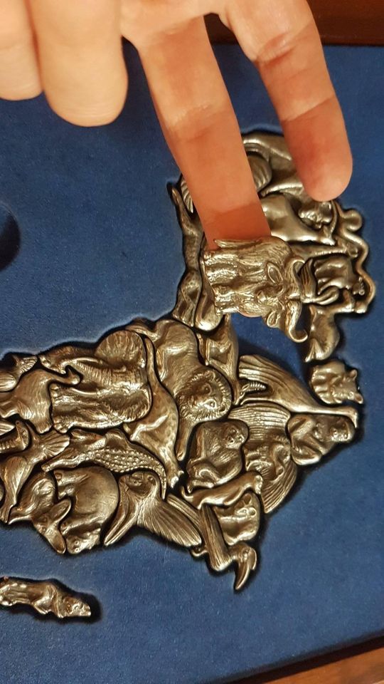 Africa Pewter Map Puzzle