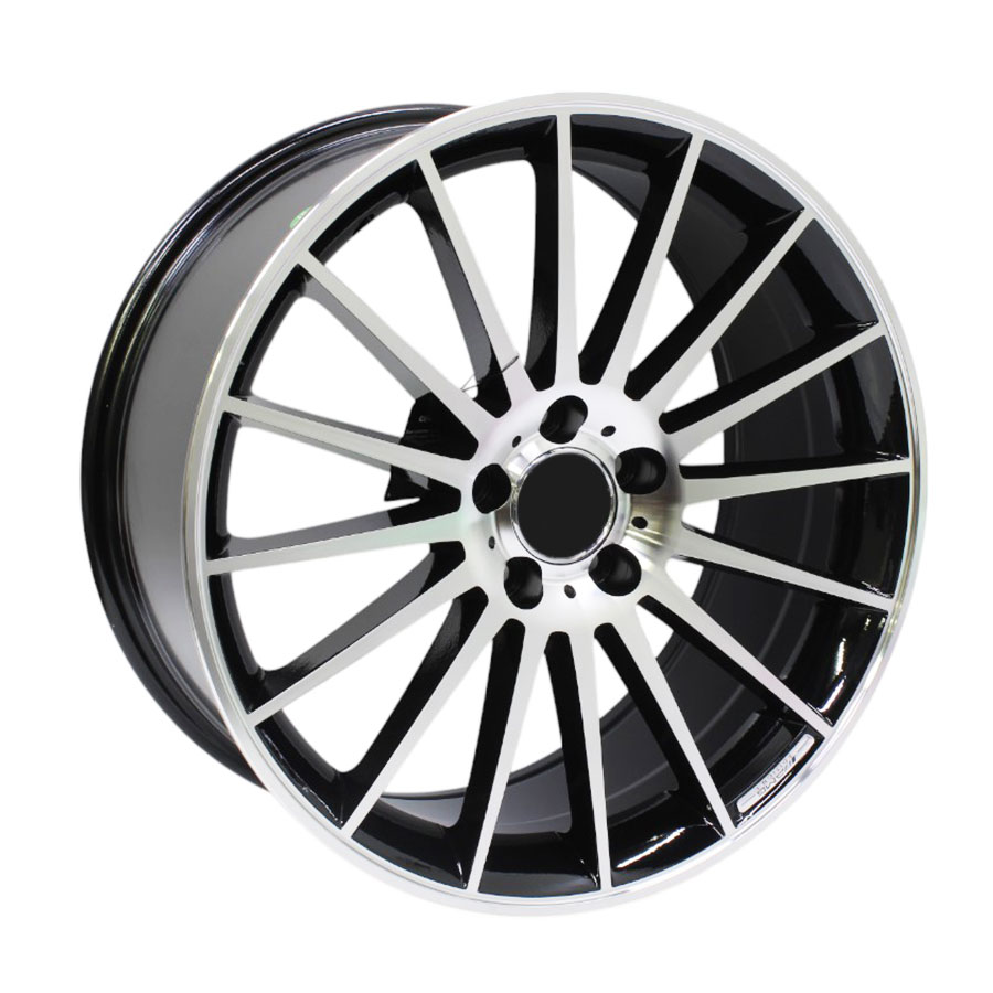 19″ GR217 5/112 Black Machine Face Alloy Wheels