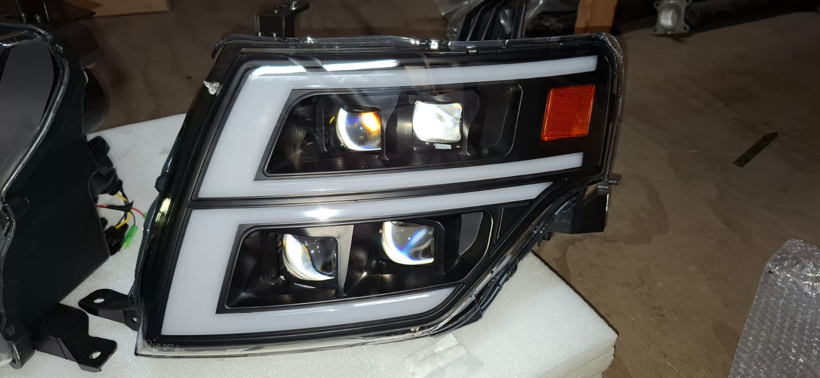 For Sale: Custom Mitsubishi Pajero Generation 4 Headlights set For Sale: Custom Mitsubishi Pajero Generation 4 Headlights set