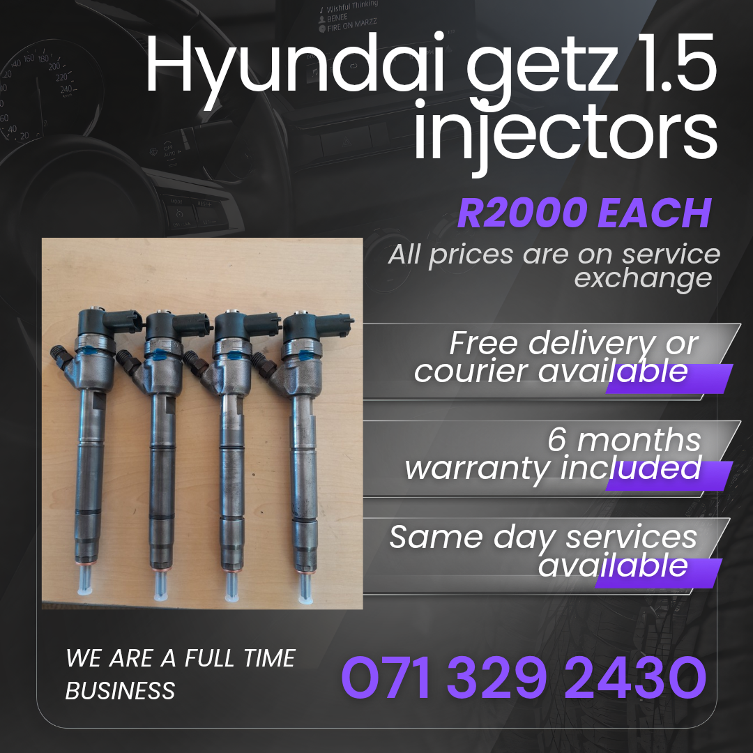 HYUNDAI GETZ 1.5 INJECTORS FOR SALE WITH WARRANTY - Private Seller HYUNDAI GETZ 1.5 INJECTORS FOR SALE WITH WARRANTY - Private Seller