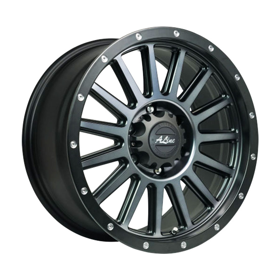 18″ A-Line Bruiser 6/139 Satin Black Alloy Wheels