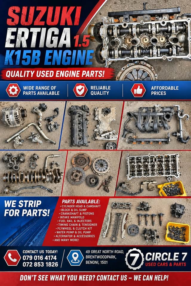 SUZUKI ERTIGA 1.5 ENGINE PARTS K15B USED ORIGINAL PARTS - Private Seller SUZUKI ERTIGA 1.5 ENGINE PARTS K15B USED ORIGINAL PARTS - Private Seller