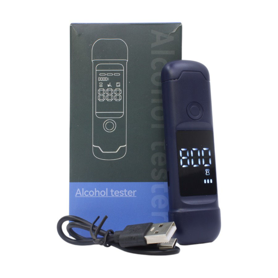 Alcohol Tester High-Accuracy Digital LCD Breathalyzer Analyzer (Blue) Alcohol Tester High-Accuracy Digital LCD Breathalyzer Analyzer (Blue)
