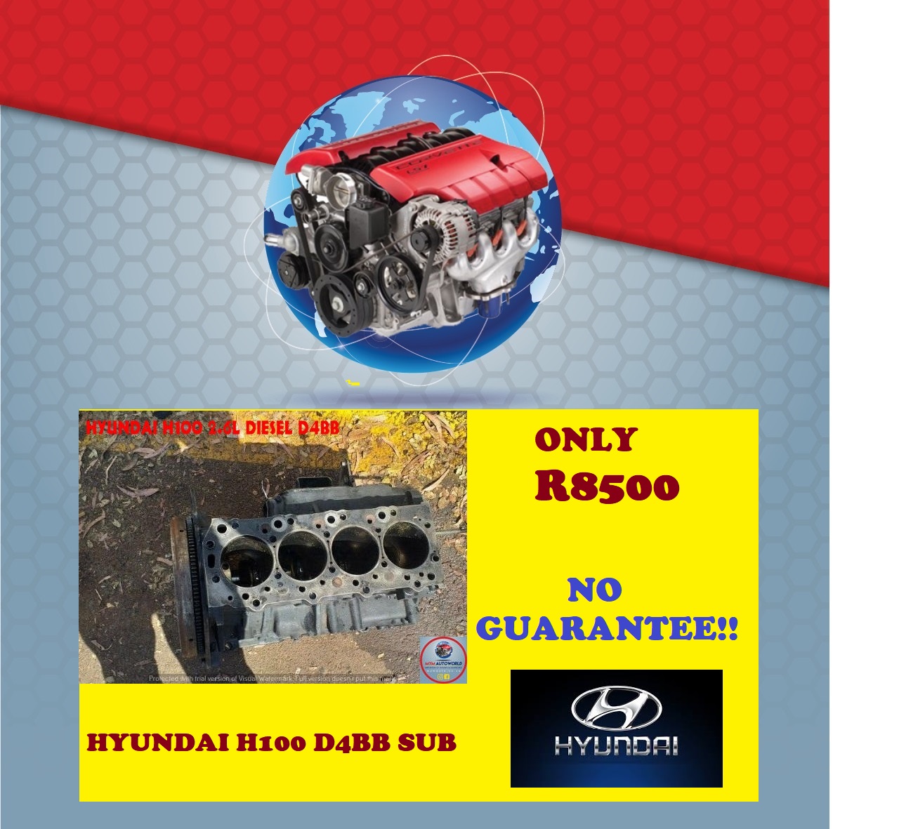 HYUNDAI H100 2.6 DIELSE D4BB SUB - Private Seller HYUNDAI H100 2.6 DIELSE D4BB SUB - Private Seller