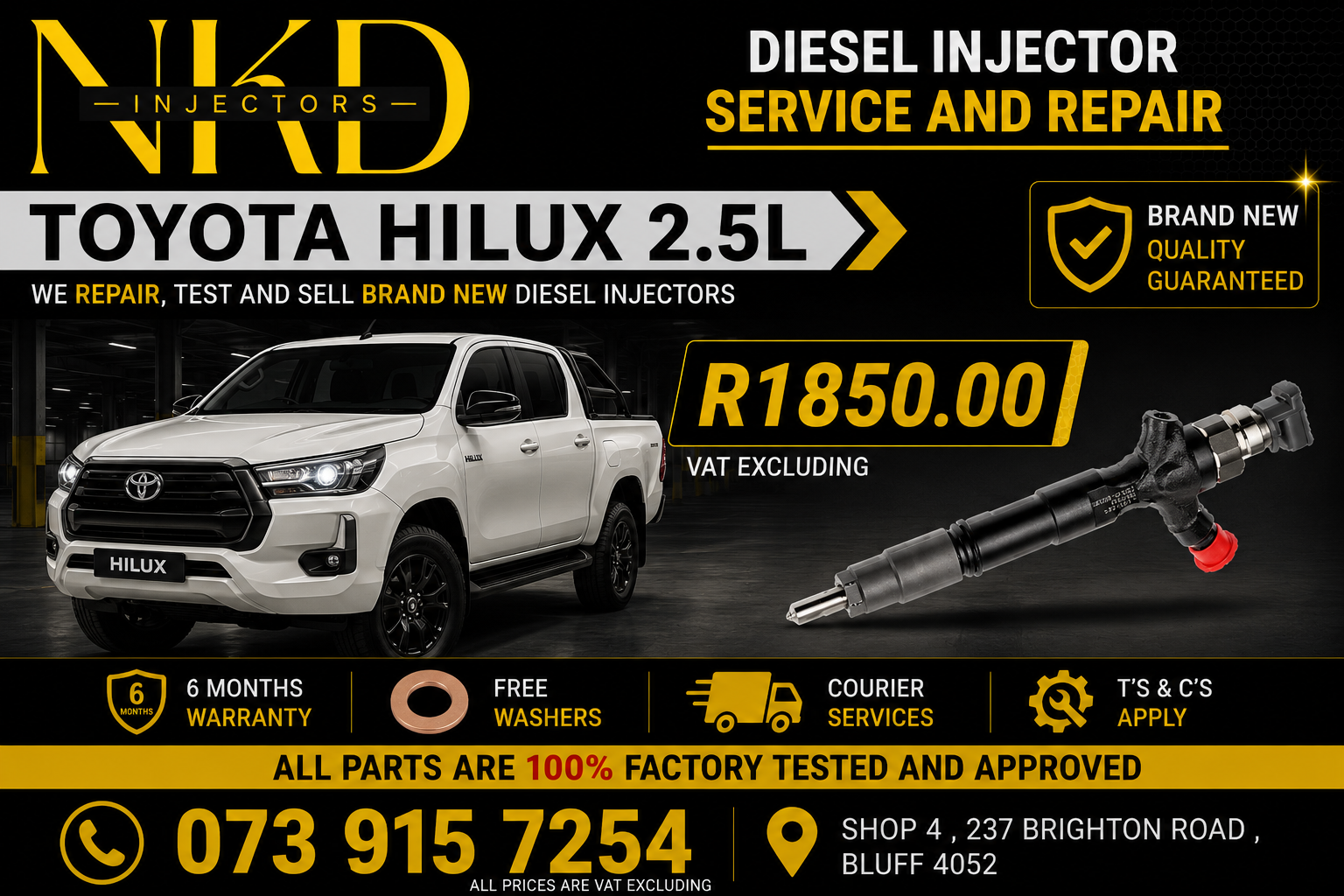 Toyota Hilux_2.5L_Diesel_Injectors - Private Seller Toyota Hilux_2.5L_Diesel_Injectors - Private Seller